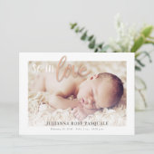 バラ金ゴールドそう愛の誕生発表カード 案内状 (スタンド正面)