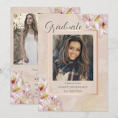 バラ金ゴールドつつじ卒業 招待状 (正面/裏面)