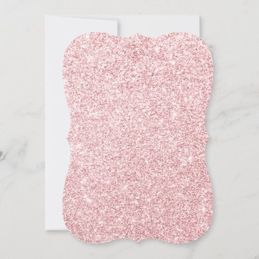 バラ金ゴールドとグリッターキンセアニェラ招待状 招待状 (裏面)