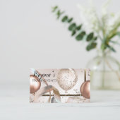 バラ金ゴールドとグリッターバルーンパーティーイベントプランナー 名刺 (スタンド正面)