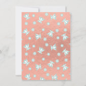 バラ金ゴールドとグリッターメキシコフィエスタブライダルシャワー 招待状 (裏面)