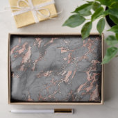 バラ金ゴールドとグレー大理石のデコページ 薄葉紙 (ギフト)