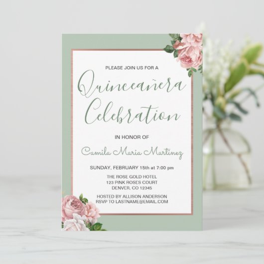 バラ金ゴールドとセージフローラキンセアニラ 招待状 (スタンド正面)