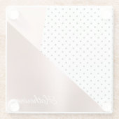 バラ金ゴールドとドット ガラスコースター (裏面)