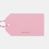 バラ金ゴールドとピンクの花あなた感謝していのメッセージカード ギフトタグ (裏面横)