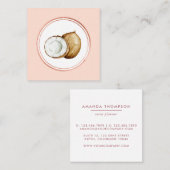 バラ金ゴールドとピンクイベントプランナーソーシャルメディアのアイコン スクエア名刺 (正面/裏面)