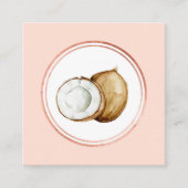 バラ金ゴールドとピンクイベントプランナーソーシャルメディアのアイコン スクエア名刺 (正面)