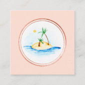 バラ金ゴールドとピンクイベントプランナーソーシャルメディアのアイコン スクエア名刺 (正面)