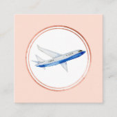 バラ金ゴールドとピンクイベントプランナーソーシャルメディアのアイコン スクエア名刺 (正面)