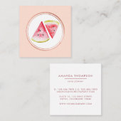 バラ金ゴールドとピンクイベントプランナーソーシャルメディアのアイコン スクエア名刺 (正面/裏面)