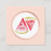 バラ金ゴールドとピンクイベントプランナーソーシャルメディアのアイコン スクエア名刺 (正面)