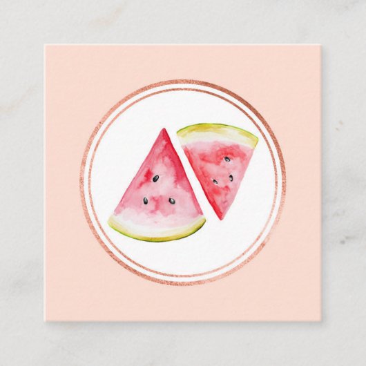 バラ金ゴールドとピンクイベントプランナーソーシャルメディアのアイコン スクエア名刺 (正面)