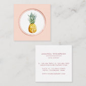 バラ金ゴールドとピンクイベントプランナーソーシャルメディアのアイコン スクエア名刺 (正面/裏面)