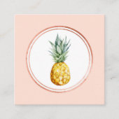 バラ金ゴールドとピンクイベントプランナーソーシャルメディアのアイコン スクエア名刺 (正面)