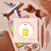 バラ金ゴールドとピンクイベントプランナーソーシャルメディアのアイコン スクエア名刺