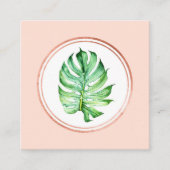 バラ金ゴールドとピンクイベントプランナーソーシャルメディアのアイコン スクエア名刺 (正面)