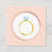 バラ金ゴールドとピンクダイヤモンドウェディングプランナー スクエア名刺 (正面)