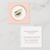 バラ金ゴールドとピンクビューティシアンソーシャルメディアのアイコン スクエア名刺 (正面/裏面)