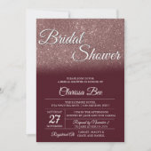 バラ金ゴールドとブライダルシャワーの招待 招待状 (正面)