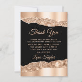 バラ金ゴールドとブラックグラムティアーズSweet sixteen サンキューカード (正面)