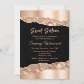 バラ金ゴールドとブラックグラムティアーズSweet sixteen 招待状 (正面)