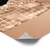 バラ金ゴールドとブラックグラムティアーハッピーニューイヤー ポスター (角)