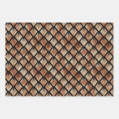 バラ金ゴールドとブラックダイヤモンドアールデコパターン ラッピングペーパーシート (正面2)