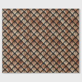 バラ金ゴールドとブラックダイヤモンドアールデコパターン ラッピングペーパー (フラット)