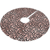 バラ金ゴールドとブラックヒョウの斑点 ブラッシュドポリエステルツリースカート (アングル)