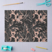 バラ金ゴールドとブラックマーブルデコパージュ 薄葉紙 (クラフト)