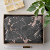 バラ金ゴールドとブラックマーブルデコパージュ 薄葉紙 (ギフト)