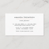 バラ金ゴールドとブラック抽象芸術名刺 名刺 (裏面)