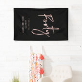 バラ金ゴールドとブラック40バースデーパーティーウェルカムバナー 横断幕 (インサイチュ)