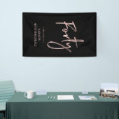 バラ金ゴールドとブラック40バースデーパーティーウェルカムバナー 横断幕 (トレードショー)