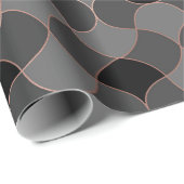 バラ金ゴールドとブラック ラッピングペーパー (ロールコーナー)