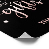 バラ金ゴールドとブラック | Glam紙吹雪カードとギフト ポスター (角)