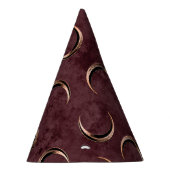 バラ金ゴールドとブルゴーニュのゴシック天ハロウィーン パーティーハット (右)