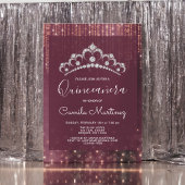 バラ金ゴールドとブルゴーニュキンセアニェラとティアラ 招待状