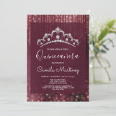 バラ金ゴールドとブルゴーニュキンセアニェラとティアラ 招待状 (スタンド正面)