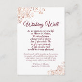 バラ金ゴールドとブルゴーニュ結婚の願い井戸の詩 エンクロージャーカード (正面)