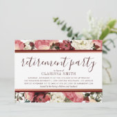 バラ金ゴールドとブルゴーニュ·フラワーズ·リタイアメント·パーティー 招待状 (スタンド正面)