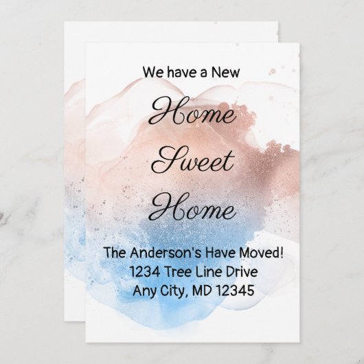 バラ金ゴールドとブルースプラッシュの移動発表 案内状 (正面/裏面)