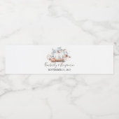 バラ金ゴールドとホワイトパンプキン秋の結婚式 ペットボトルラベル (シングルラベル)