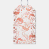 バラ金ゴールドとホワイトフローラリース結婚- ギフトタグ (裏面)