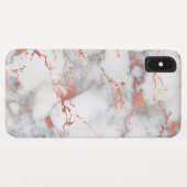 バラ金ゴールドとホワイトマーブルエレガントモダン Case-Mate iPhoneケース (裏面(横))