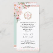 バラ金ゴールドとミントフローラバプテスブックマークフェイズ サンキューカード (正面/裏面)