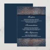 バラ金ゴールドと海軍グリッター結婚の情報 エンクロージャーカード (正面/裏面)