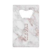 バラ金ゴールドと灰色フェイク大理石 クレジットカード栓抜き (裏面)