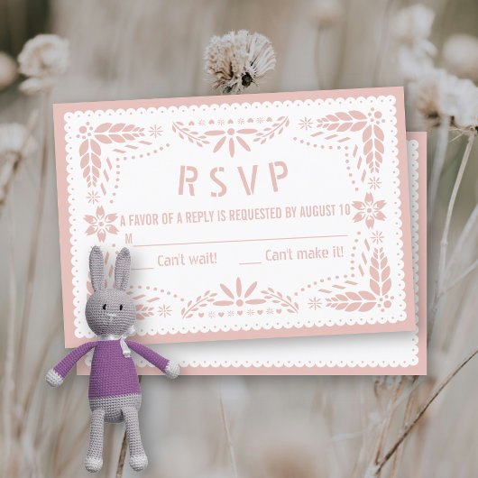 バラ金ゴールドと白パペルのピカドベビーガールシャワー 出欠カード