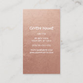 バラ金ゴールドと白保のCalm and Edit文字 名刺 (裏面)